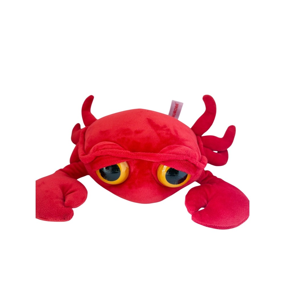 Aurora World Red Crab Plush Stuffed Animal Large Yellow Eyes‎ Ocean Sea Life Toy